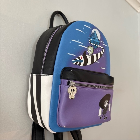 Her Universe Beetlejuice Sandworm Mini Backpack Animated Faux Leather main image 11